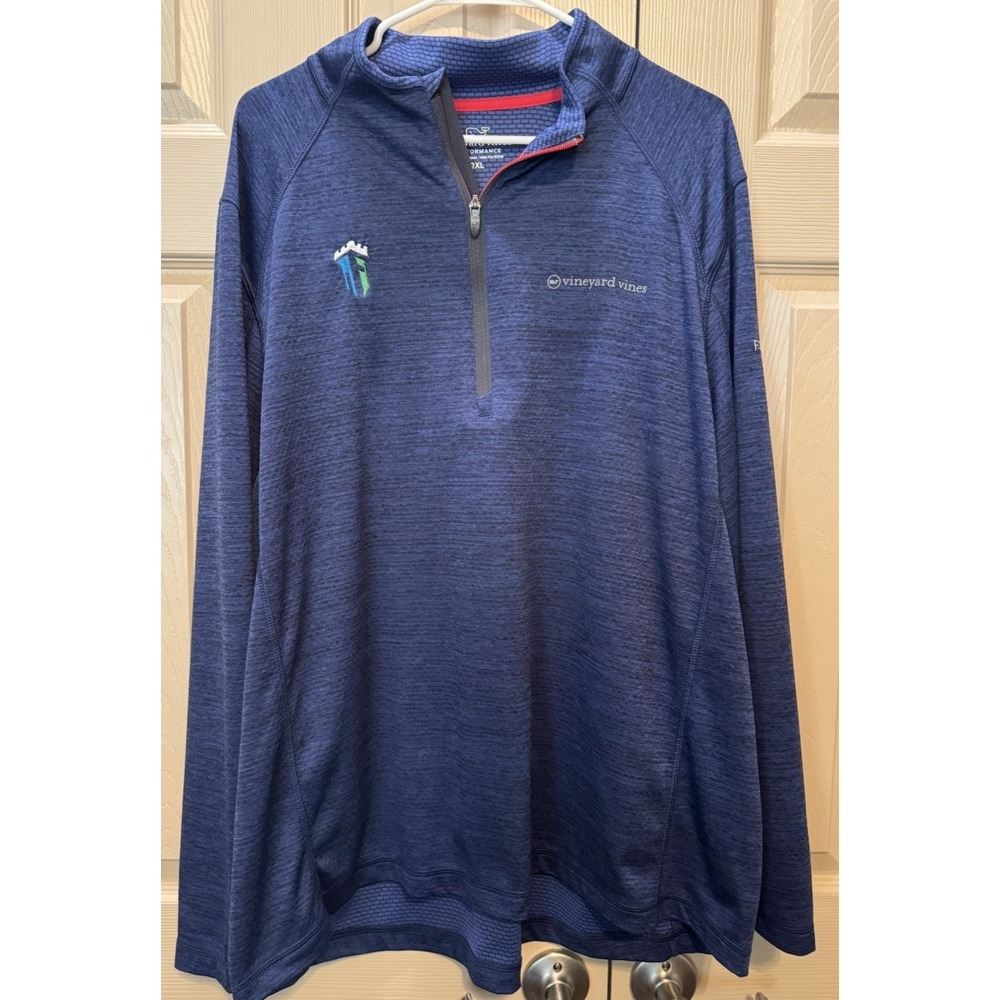 VINEYARD VINES Performance 1/4 Zip Pullover Jacket Navy XXL Customized
